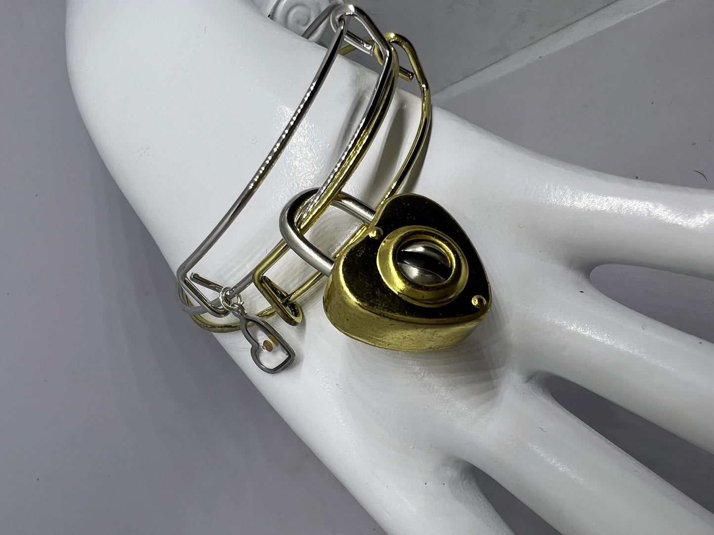 Dual Heart Silver Charm Bracelet SEEDS JEWELRY STORE