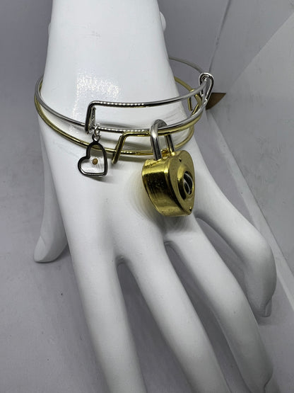 Dual Heart Silver Charm Bracelet SEEDS JEWELRY STORE
